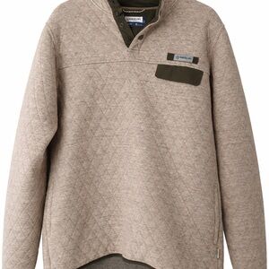 Magellan Outdoors Classic Fit Pullover in Olive and Beige